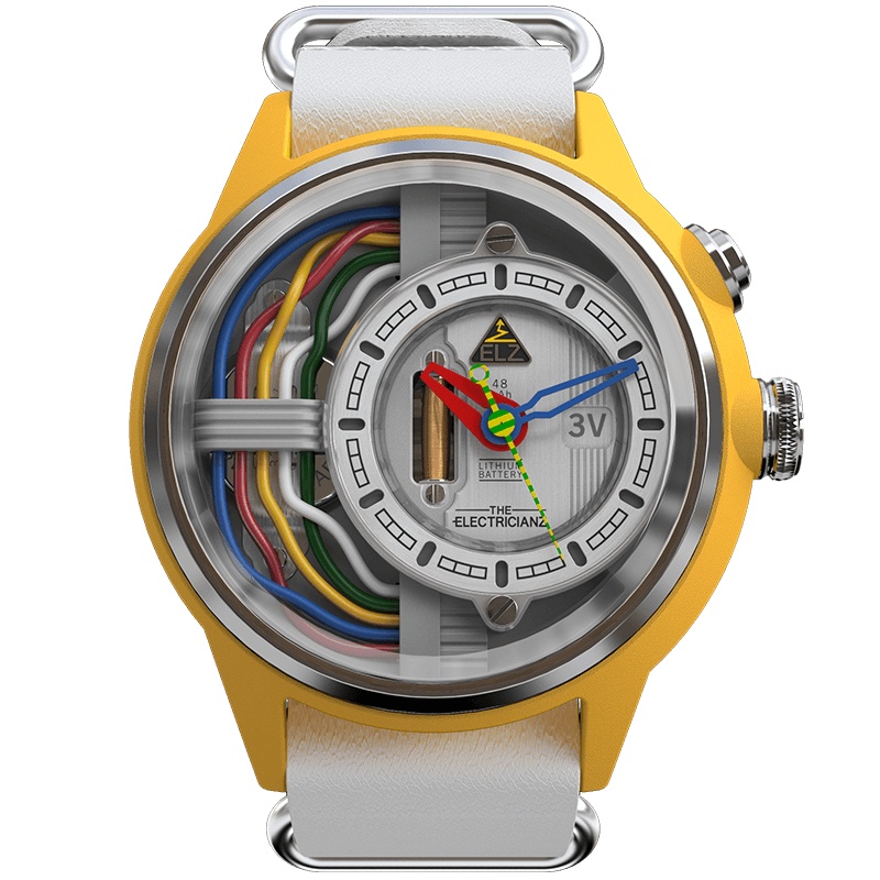 ELZ风靡ins手表 瑞表电工中性夜光NFC小众大表盘石英男士手表A1A/02-ELZ006