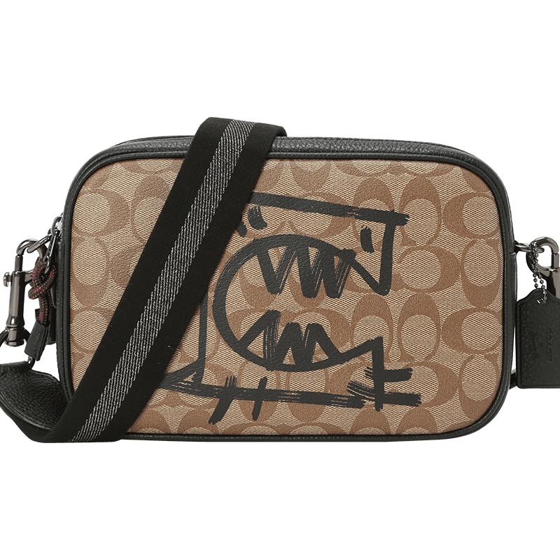 COACH蔻驰女包 相机包 涂鸦织物 斜挎包 F1505