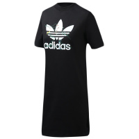 【自营】adidas阿迪达斯三叶草女装运动服LOGO款TEE DRESS休闲连衣裙FL0037