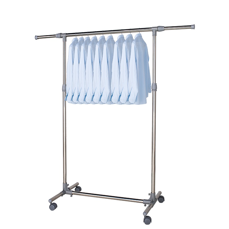 四季沐歌(MICOE) 不锈钢落地晾衣架 单杆室内伸缩晾晒架阳台户外可升降可移动晾衣架