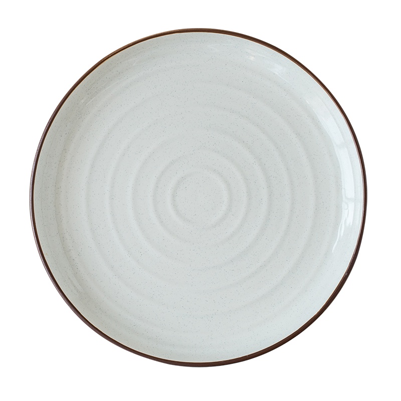 亿嘉IJARL 日式家用陶瓷牛排盘西餐盘圆形水果盘平盘大菜盘西餐盘餐具韦斯顿10英寸白色单只装