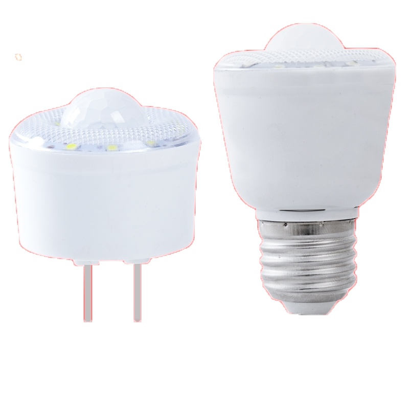 精品人体感应灯过道插头led红外小夜灯智能光控球泡车库楼梯楼道