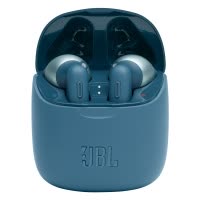 【贾乃亮推荐】JBL T225TWS 真无线蓝牙耳机 通话降噪手机音乐半入耳式耳机 双耳立体声苹果华为耳机 深海蓝