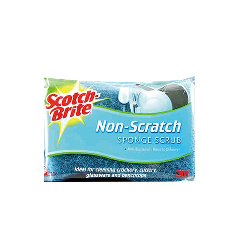 3M 韩国进口木浆棉防刮擦百洁布木浆棉包装强力吸水刷碗洗碗海绵洗碗布 5包组合