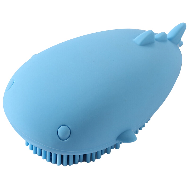 世纪宝贝(babyhood)鲸鱼沐浴刷BH-723 天蓝色 婴幼儿宝宝硅胶浴刷搓背刷洗澡刷婴幼儿 天蓝色