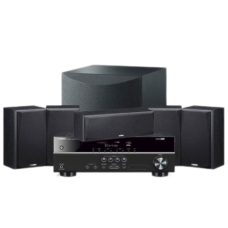 雅马哈 RX-V283/P51/B51/SW050 音响 家庭影院 5.1声道 卫星式影院七件套 黑色