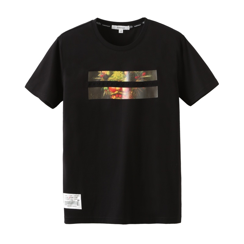 商场同款马克华菲短袖T恤男装2019夏新款潮流立体字母压花上衣