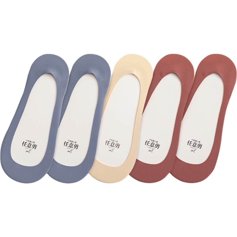 蓓乐妃袜子女夏季超薄棉质冰丝隐形袜浅口无痕硅胶防滑不掉跟船袜2021夏天新款百搭短袜配高跟鞋