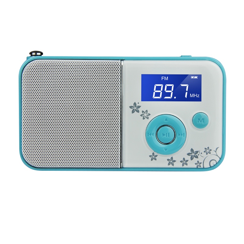 PANDA/熊猫DS-111插卡音箱唱戏机迷你可充电收音机老人便携式数码mp3播放器听歌机念佛播经机老年随身听音响 蓝色