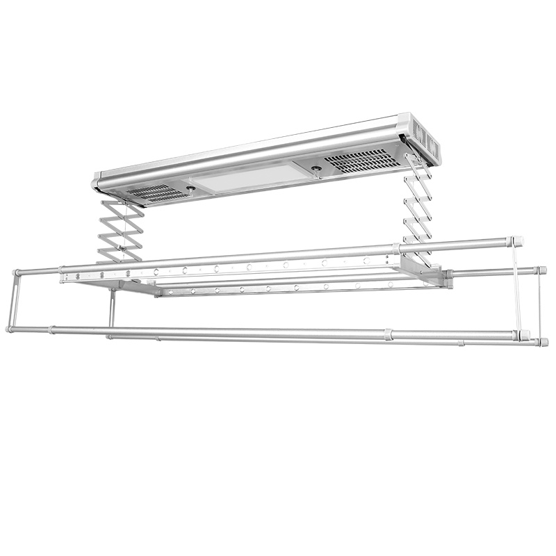 千年舟电动晾衣架 F20 智能无线遥控 升降晾衣架(银色) 风干+消毒阳台晾衣架