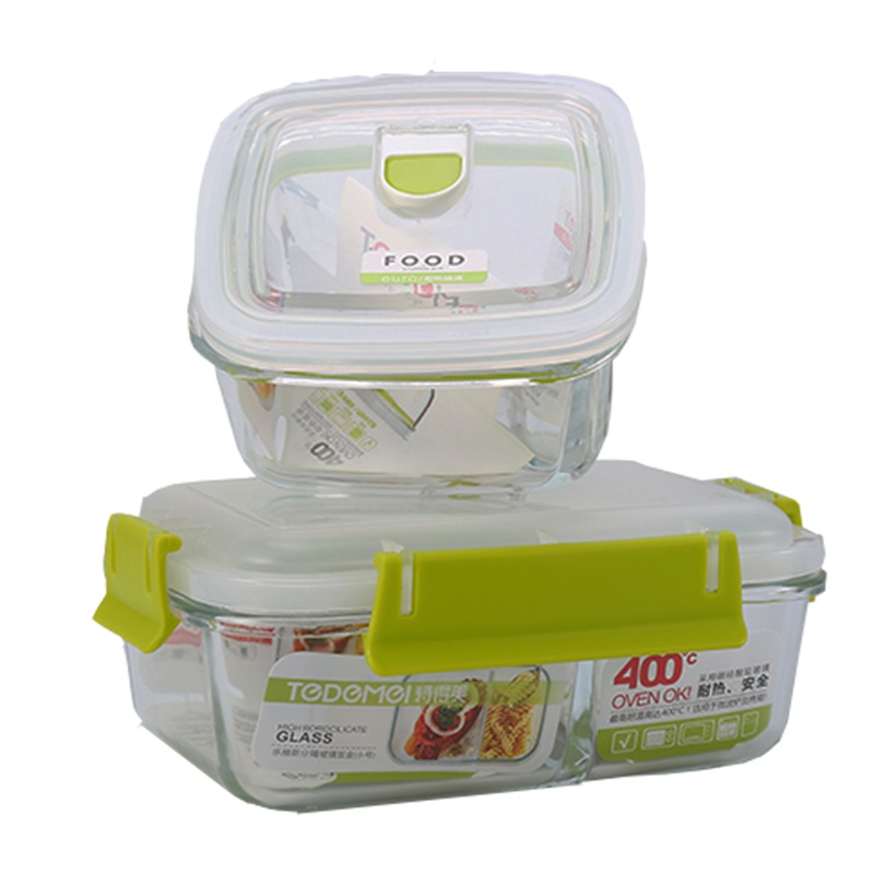 企业定制 分格保鲜盒两件套 带手提袋 500套起售 不支持零售