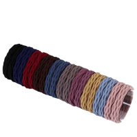 棱形20条带装[混色] 韩版网红加粗耐用头绳无接缝圈扎头橡皮筋韩版绳头饰