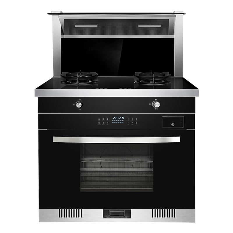 欧尼尔OUNIER LX6-SZKZ一体式厨房一体机带蒸烤煮箱三面加热家用环保灶燃气自动清洗双电机油烟机液化气集成灶