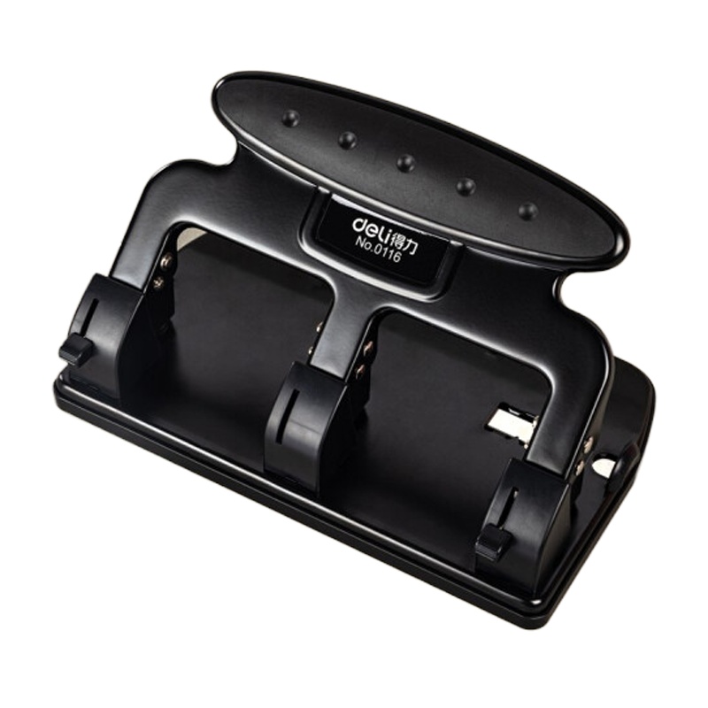 得力(deli)0116 重型三孔打孔器 3孔打孔机档案装订A4纸张打洞活页文件夹