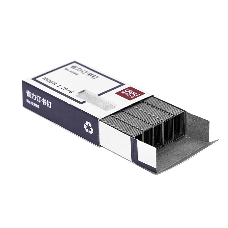 得力deli0266订书钉0012升级版通用型省力统一钉大号订书针文具26/6通用型订书钉
