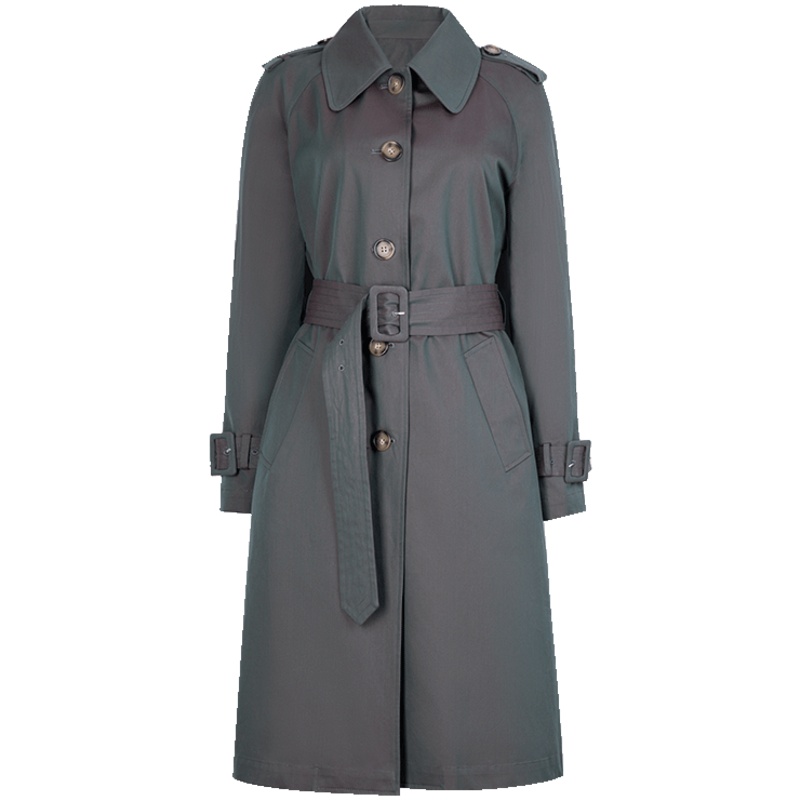 ERDOS 通勤百搭女长款翻领大衣时尚腰带装饰休闲外套