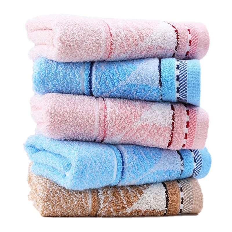 金号毛巾2条装 成人男女洗脸家用全棉洗面巾 颜色随机