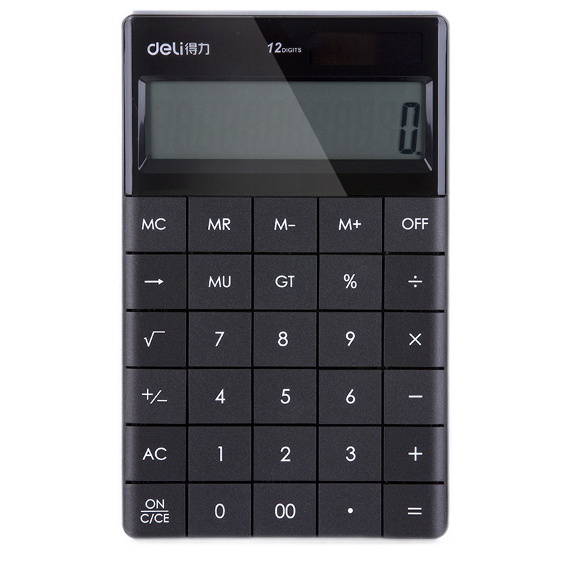 得力(deli) 计算器大按键多功能办公商务型便携计算器太阳能 1589P