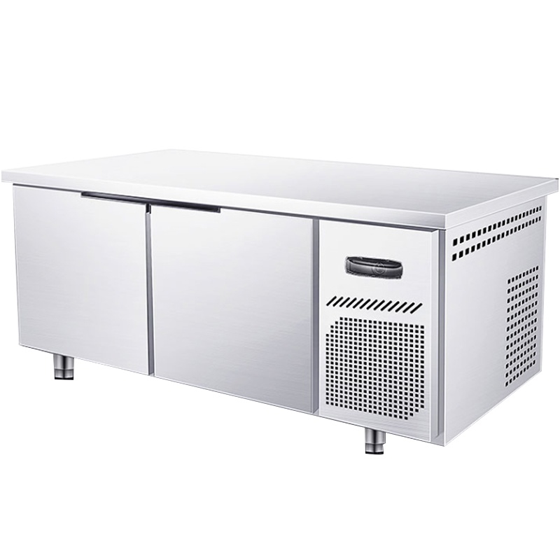 德玛仕(DEMASHI)商用厨房冷冻冷藏工作台 水吧台保鲜工作台 奶茶店操作台冰柜1.5米全冷藏 [风冷定制款]