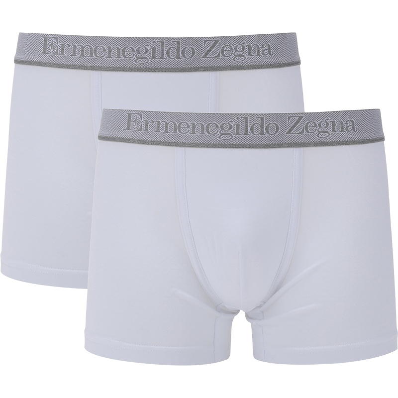 杰尼亚 Ermenegildo Zegna 男士棉质平角内裤两件套装N2X440080