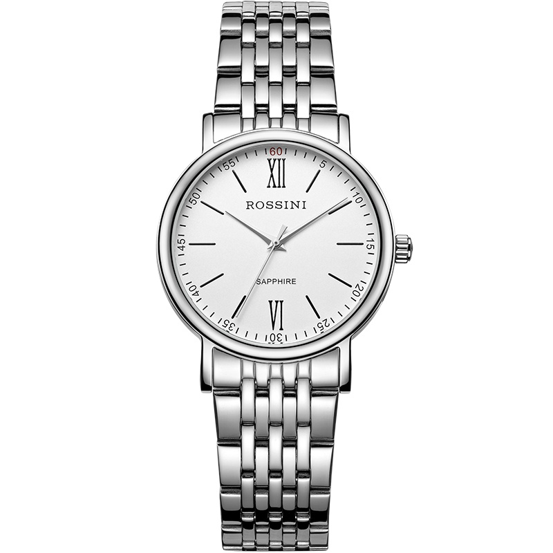 罗西尼ROSSINI 女士 手表时尚 休闲 简约经典罗马字符不锈钢 钢带石英表 女 515646
