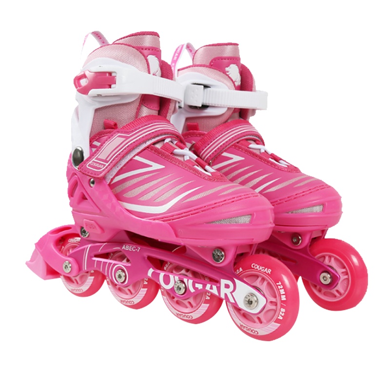 美洲狮儿童轮滑鞋初学者滑冰鞋全套装可调溜冰鞋旱冰鞋儿童男女