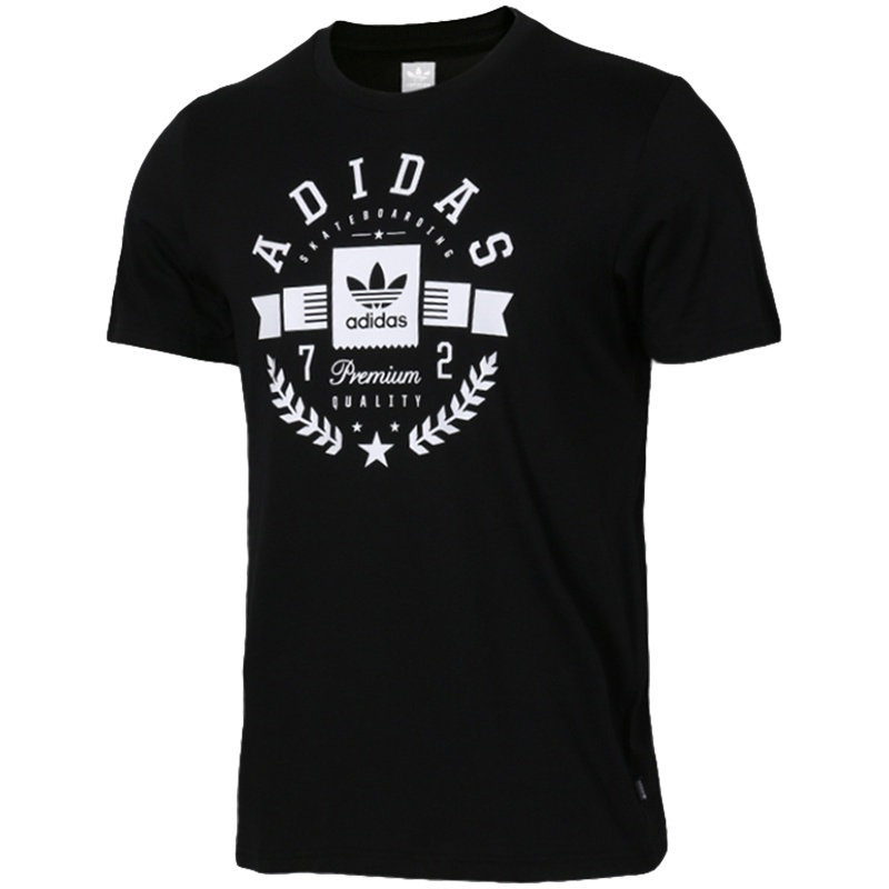 adidas阿迪达斯三叶草男子短袖T恤休闲运动服DT8104 M DT8104黑色