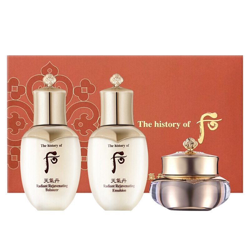 [国内专柜版]whoo后天气丹花献光彩紧颜系列3件套60ml (非卖品介意者勿拍)护肤套装