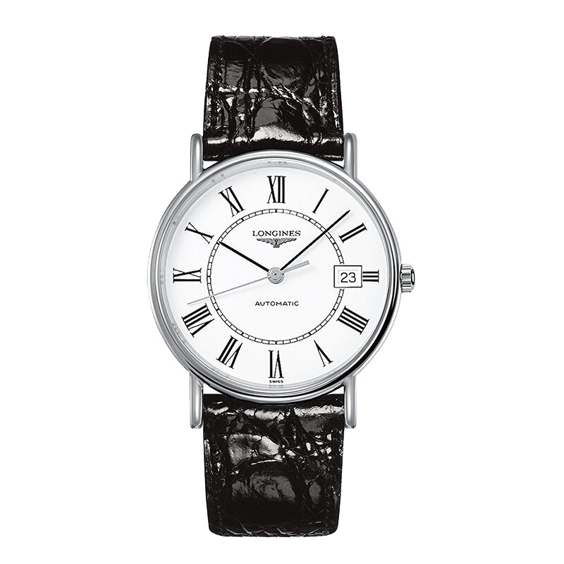 浪琴(Longines)瑞士手表 瑰丽系列 自动机械 商务 正装真皮男表 时尚 休闲 男表