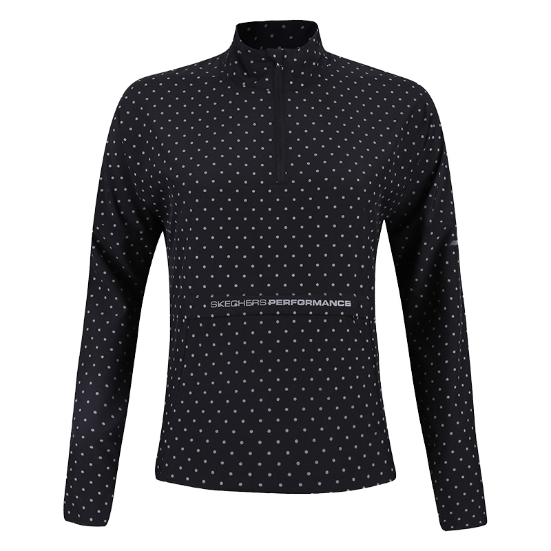 skechers斯凯奇半开胸风衣女 便携轻便防水运动外套 LWLT6A