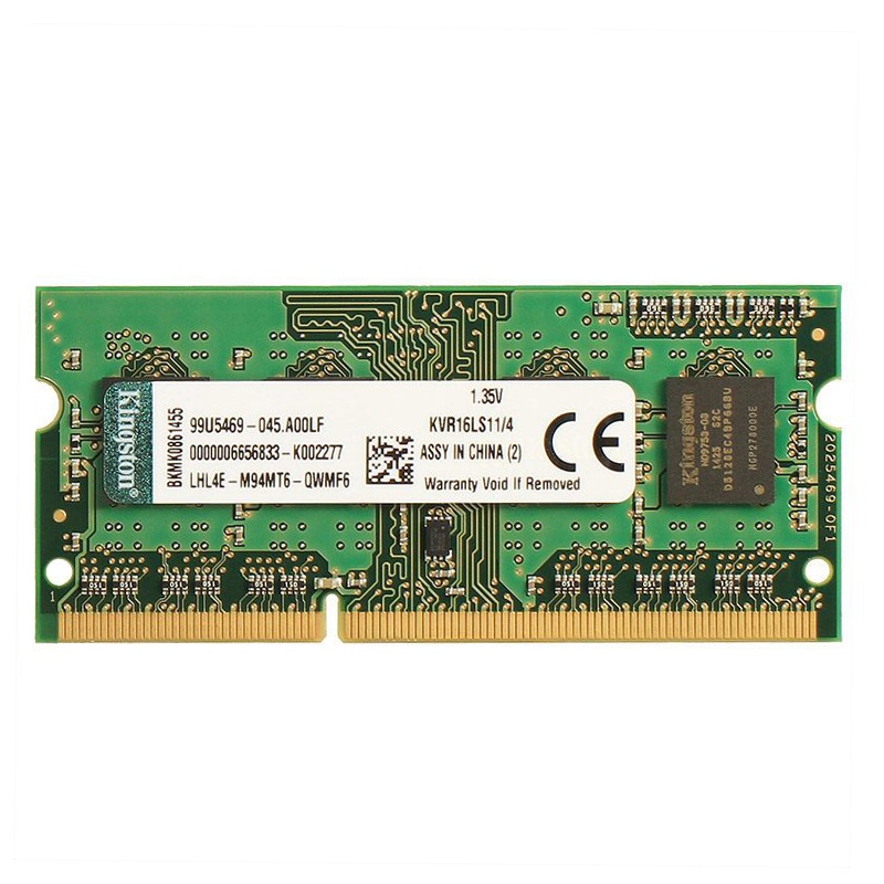 金士顿(Kingston) KVR DDR3 1600 4GB 笔记本电脑内存条 (1.35v低电压)