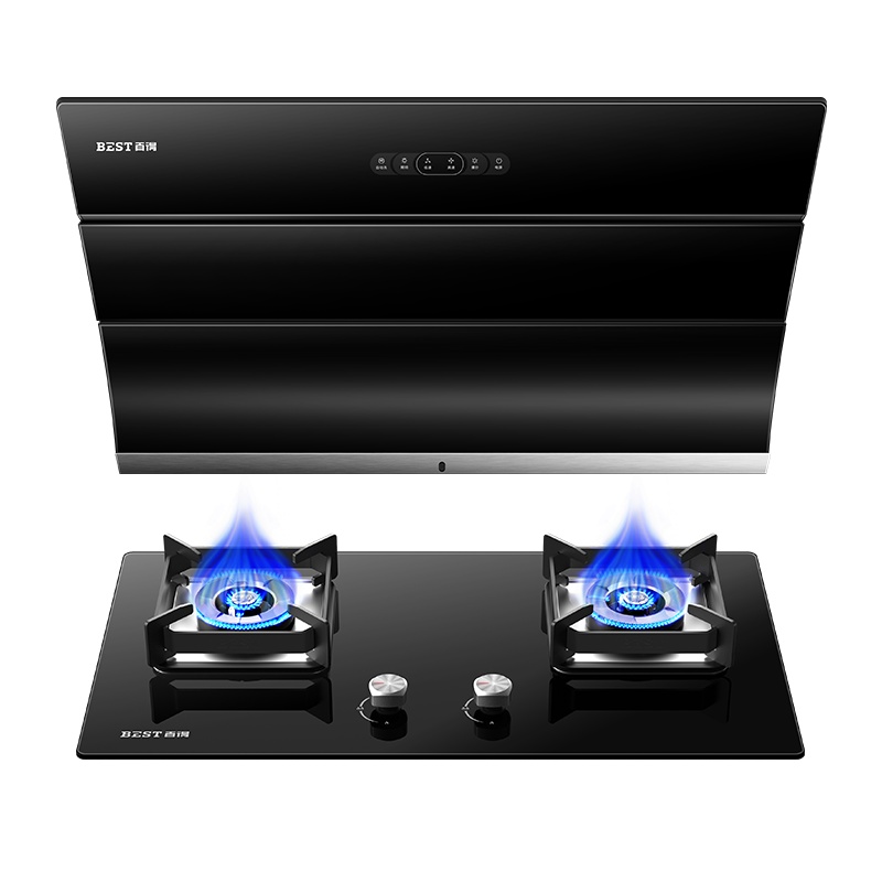 华帝 百得(BEST) E303C2+QE52 烟灶套餐 抽油烟机燃气灶套餐 家用厨房侧吸烟机灶具套装(天然气)