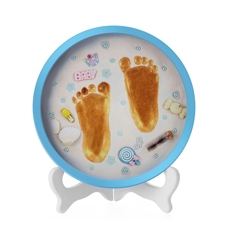 玩趣哆WANQUDUO宝宝手足印泥手脚印手印新生婴儿童胎毛纪念品永久满月百天礼物矿物泥L-20白泥