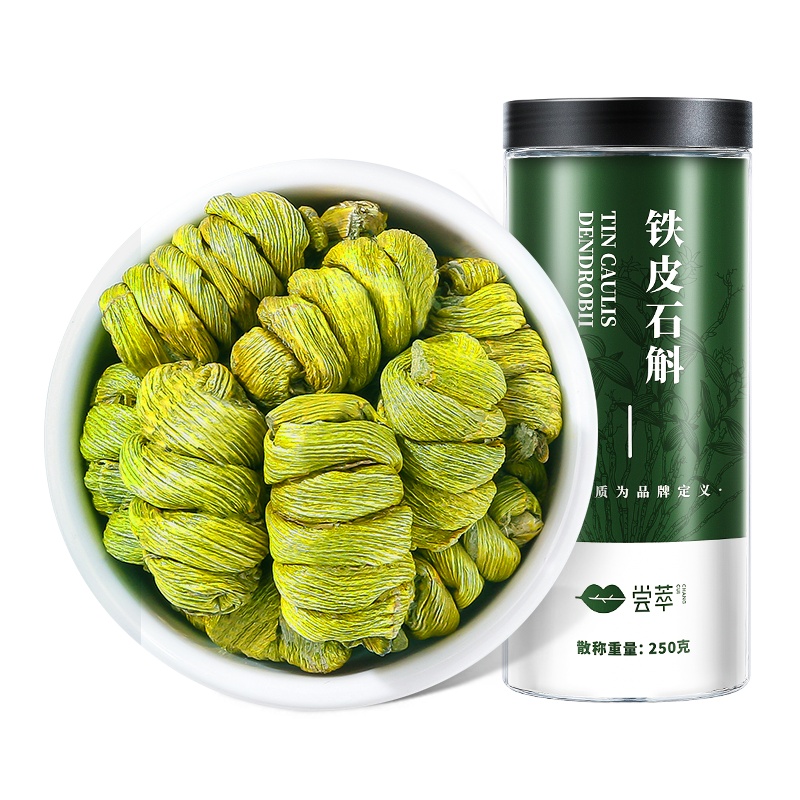 杞里香铁皮石斛250g花茶中药材正品枫斗干条养生茶粉礼品盒霍山
