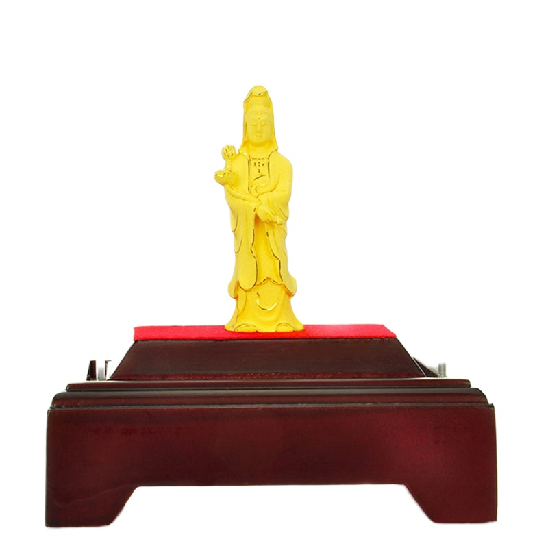 梦克拉 工艺铸金工艺摆件 观音送福