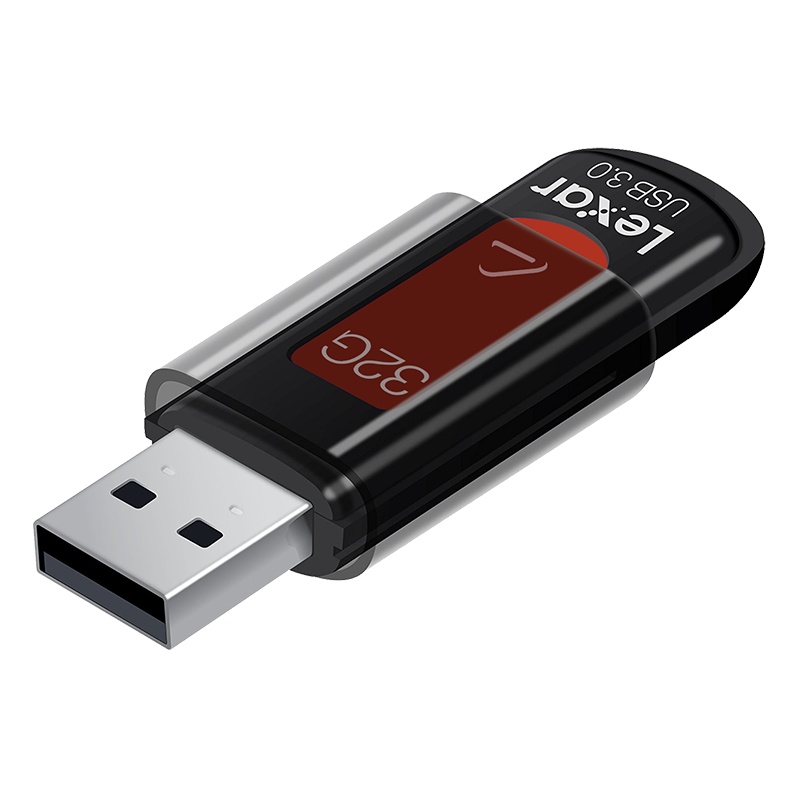雷克沙(Lexar)S57 U盘 32GB 高速USB3.0 读速130MB/S 时尚便携 内含加密软件 红色