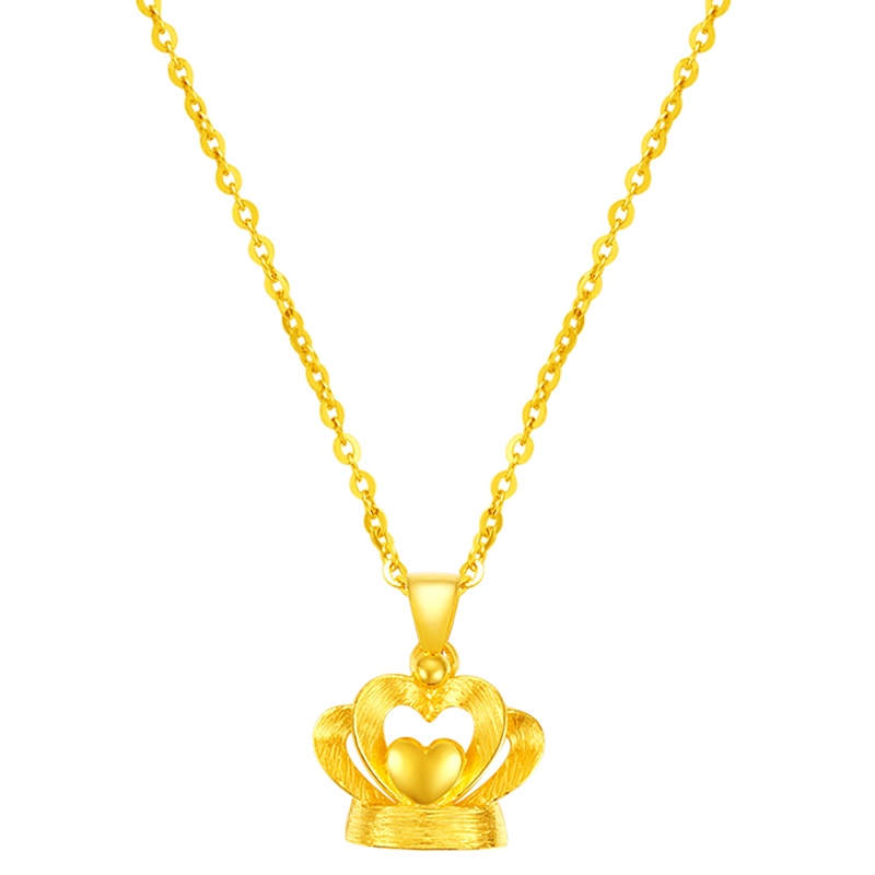 金一 足金999精品皇冠时尚女士黄金吊坠 (不含项链)计价 ABB017