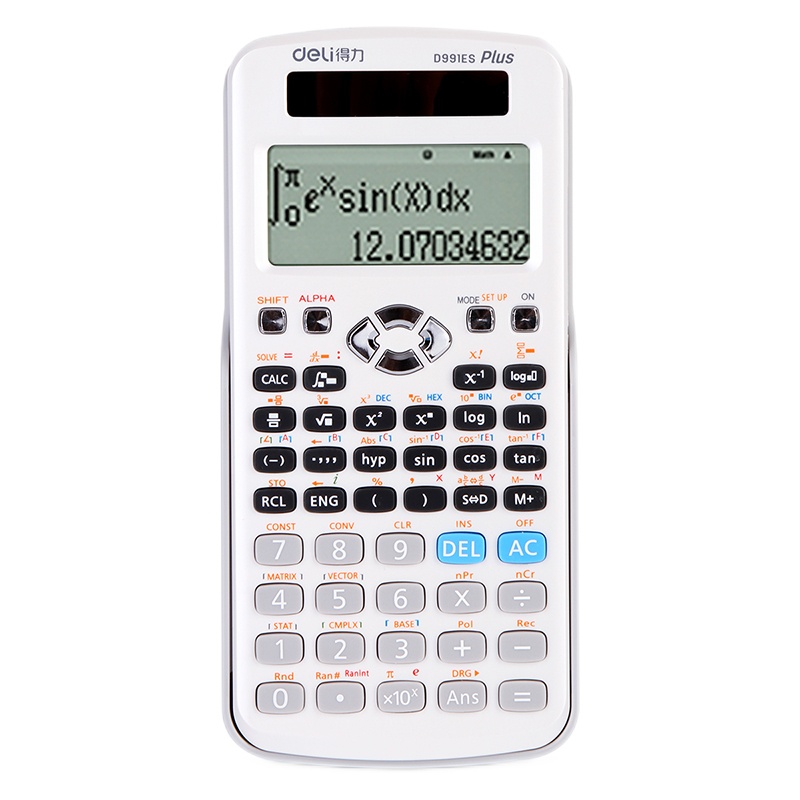 得力(deli) 函数计算器 科学计算器 多功能函数 高考计算机 D991ES白色