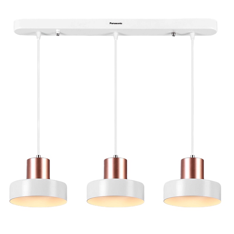 松下餐厅吊灯三头现代简约风导光板灯饰创意卧室吧台个性北欧灯具