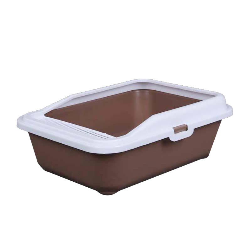 猫砂盆防外溅猫厕所大号全半封闭小号 猫沙盆自动猫屎盆猫咪用品 咖啡色(送猫砂铲) 小号38*28*13