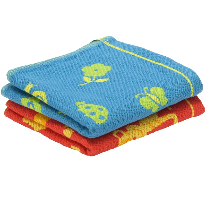棉田 儿童面巾 非洲原&amp;虫虫派对 柔软吸水