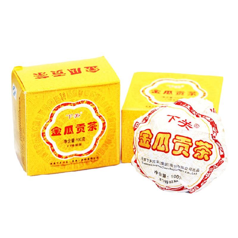 茶窝茶叶 2013年下关 飞台金瓜贡茶 普洱茶 生茶 100克/盒 下关沱茶 FT普洱团茶 小团 沱茶