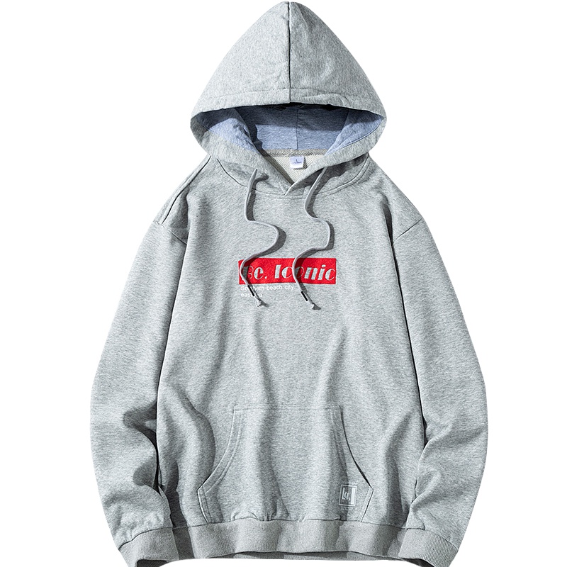 稻草人卫衣男2019秋季新品潮流纯色连帽外套男青年男士休闲运动男装