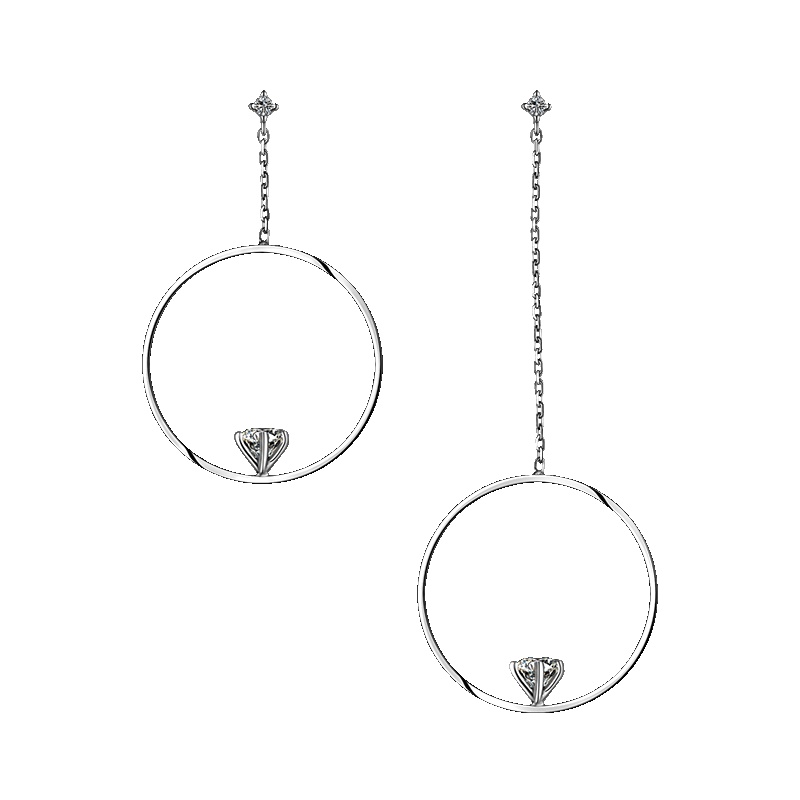 佰色传情(BRIR)日韩时尚百搭925银耳钉银耳环