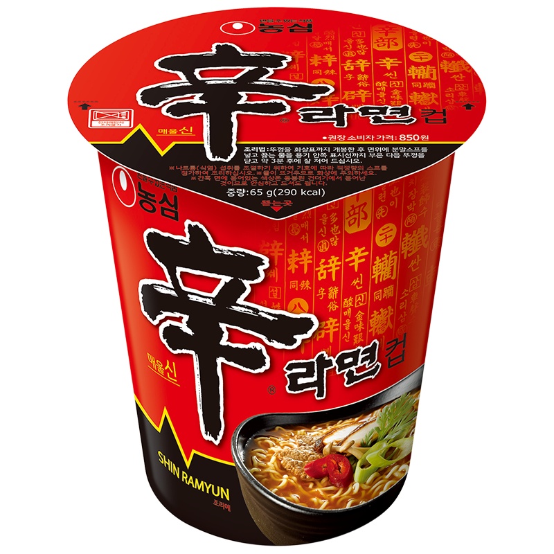 农心韩国进口辛拉面杯面65g*6拉面 方便面 泡面桶装面 杯装面