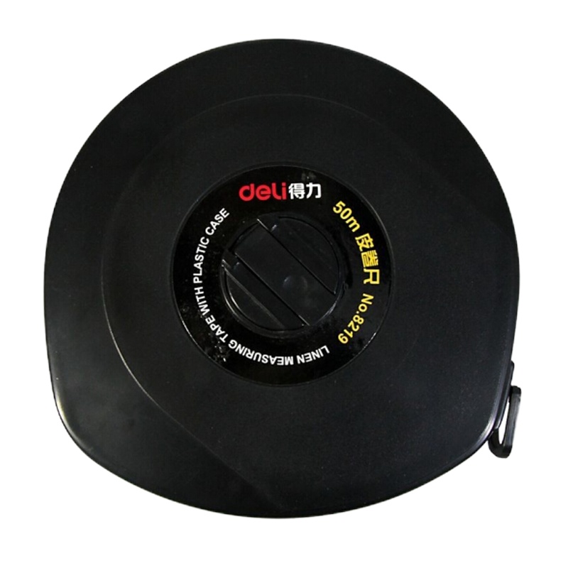 得力 皮卷尺30米50米 测量工具 建筑工程户外作业用 玻璃纤维 50m 8219