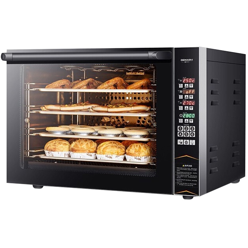 德玛仕电烤箱商用 60L大容量四盘同烤全自动 私房烘焙热风循环风炉平炉家用 四盘同烤CP05DR(微电脑款)