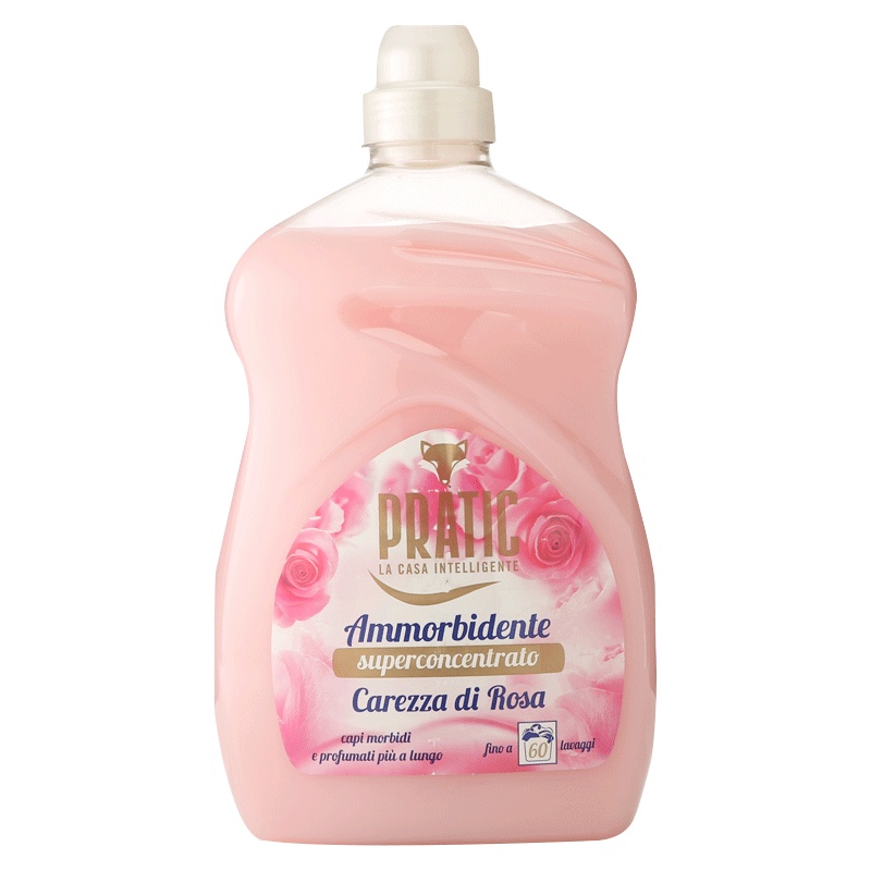 PRATIC狐狸爸爸玫瑰香柔顺剂1500ml 意大利进口衣服柔软剂顺滑防静电香氛香气持久