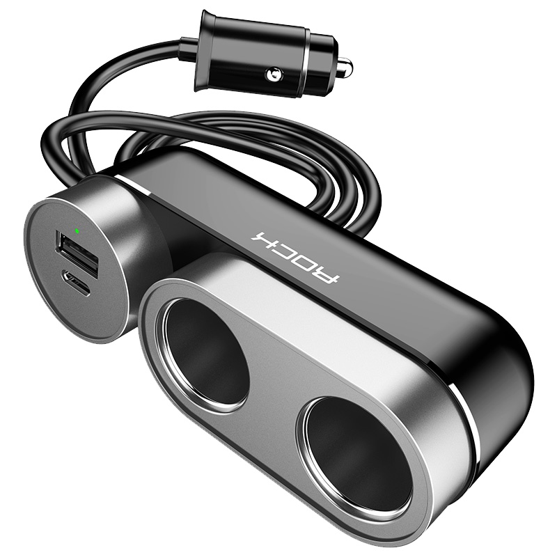 点烟器二合一车充PD版本(Car Cigarette Lighter Socket(PD)黑色
