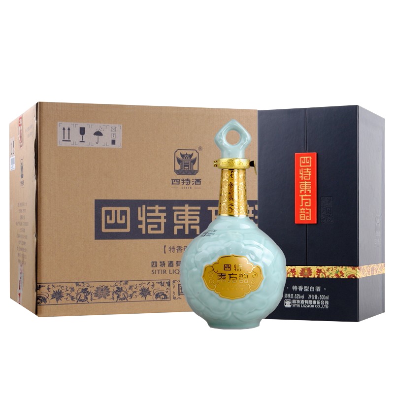 四特 东方韵国韵 52度 500ml*6 箱装 特香型白酒